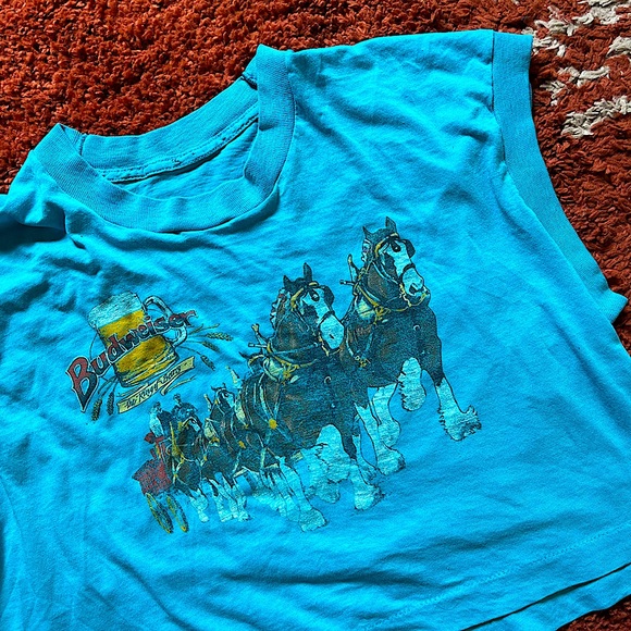 Vintage cropped Budweiser muscle tee - Picture 2 of 3